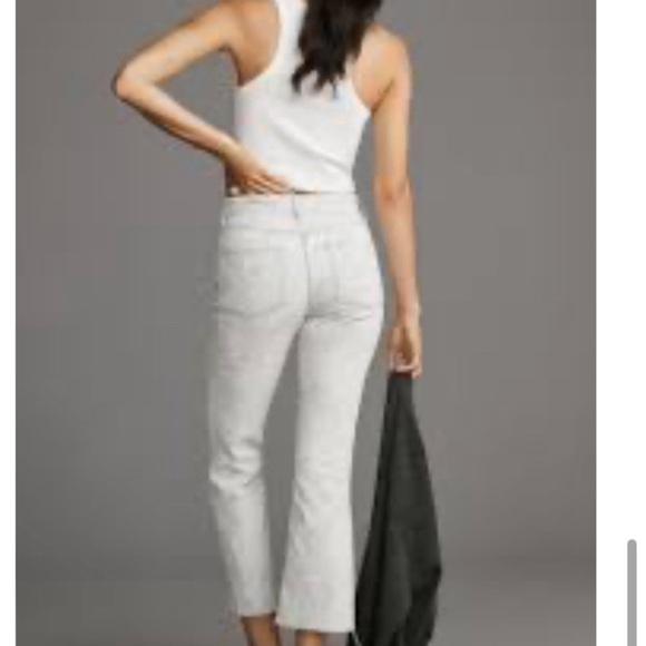 Anthropologie crop flare mid rise ankle jeans size 32 - Picture 7 of 14